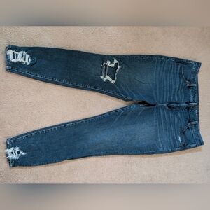 American Eagle Outfitters Dark Blue Distressed Jeans